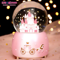 Dream Castle Crystal Ball Music Box Rotating Music Box Girl Girlfriend Couple Birthday Gift Valentines Day Gift