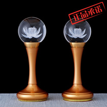 Courtesy small size hooked up to your type Alloy Seven Color Gradient Water Crystal Ball Lotus lantern with your lotus lamp Crystal Lotus Lantern