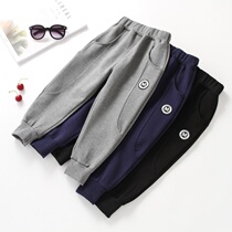 Boys  autumn clothes male baby 2020 new spring and autumn trousers childrens Western style bunched feet casual knitted pants handsome tide