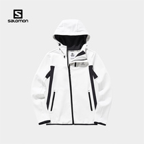 salomon salomon womens outdoor long sleeve mountaineering casual knitted jacket anti-splashing ODSW KN JKT W
