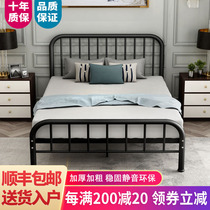 Bed European iron bed double bed 1 8 meters 1 5 meters Nordic single bed simple modern princess bed iron bed thick