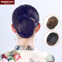 wigs2you wig ladies classical big hair bag original hand woven hair bun vintage flower bract head