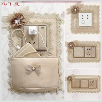 Dust Cover Wall Applique Wall Trim Sleeve Minimalist Switch Protective Sheath European-style Free Stick Switch Patch Lace Double Switchers