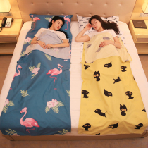 Pure Cotton Travel Sepal Sleeping Bag Portable Double Away Trip Out By Hood Guesthouse Stay Hotel Anti Dirty Quilt Cover Bed Linen