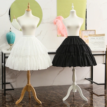 Skirt support lolita lolita 55cm flower field happy violence short childrens flower wedding gorgeous dress fish bone support