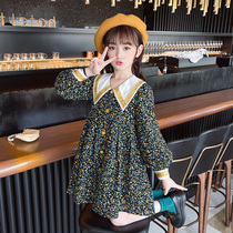 Girl Shatters Dress Code Dress Code 2022 New Spring Autumn Children Foreign Air Princess Dress Korean version CUHK Girl Spring Dress Skirt