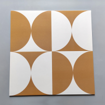 Semi-circle orange net red small flower brick homestay swimming pool garden non-slip floor tiles restaurant balcony flower wall tile 300