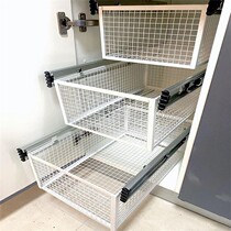 European industrial wind iron art storage box snack storage basket childrens toys storage frame pull basket Kitchen Cabinet