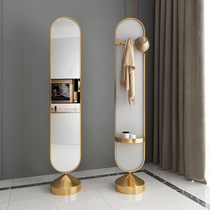 Vertical dressing mirror full-length mirror rotating clothes mirror integrated home bedroom living room floor mirror girl fitting mirror