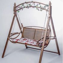 Double swing outdoor children indoor seat wrought iron cradle adult bed swing outdoor leisure multiplayer metal