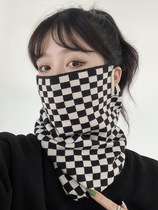 Tide around neck female autumn and winter Han edition board board hung with ear mask to keep warm neck and neck cover hat dual use