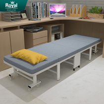 Folding bed single bed simple four fold portable wooden board office lunch rest bed adult bed marching bed