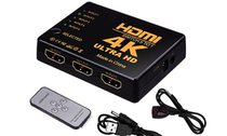High definition HDMI switcher 4K * 2K five cut one security video switcher 5 in 1 out with remote control