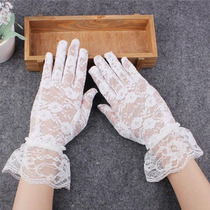 Spring and Autumn wedding photo ultra-thin breathable sunscreen performance bride wedding studio dance photography special lace gloves