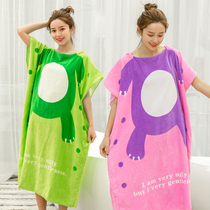 Large childrens bath towel Female cotton water absorption can be worn can wrap household bath towel Adult bath towel Couple parent-child bathrobe towel