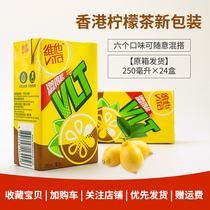 Hong Kong imported Vita Lemon Tea Drink Ascented Hong Kong Edition Drywell Original Black Tea 250ml24 Box
