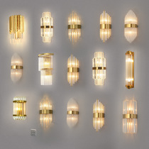 Postmodern wall light luxury crystal creative living room bedroom bedhead lamp lamp north European modern minimalist aisle