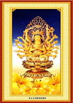 The portrait of the Junti Buddha Mother the Pure Land the Buddha the Buddha statue the Thangka the living room portrait the sticker