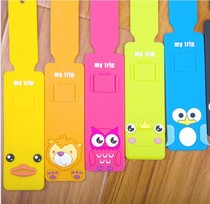 Creative luggage cartoon listing Korean boarding plate silicone luggage tag suitcase hangtag travel abroad for business trips