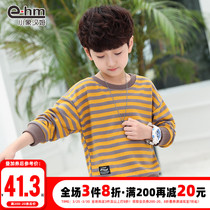 Baby Elephant Ham Kids Sweatshirt Kids Long Sleeves 2022 Spring and Autumn Tops New Korean Edition Striped Thin Baby