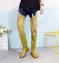 Super long water shoes men's rain shoes summer straps long water boots leg-length rain boots beef tendon bottom fishing and transplanting labor protection durable
