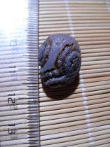 Punch diamond Violet rough stone Eye stone Money stone Tianzhu Evil spirit body protection beads grimace