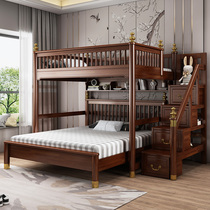New Chinese interleaved bunk bed solid wood 1 8 m a bunk bed as well as pillow defining a bunk bed cross-hua ti chuang