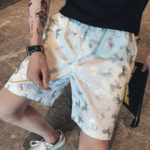 Casual shorts Mens summer thin fashion versatile mens loose quick-drying five-point pants tide brand ice silk sports pants
