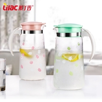 Lilac heat-resistant glass Japanese-style cold kettle large-capacity boiling kettle juice cup tie pot explosion-proof household cold kettle
