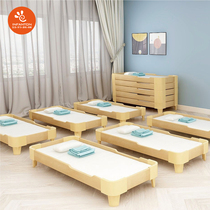 Inf Solid Wood Kindergarten Bed Push-and-pull Afternoon Nap Bed Children Lunch Break Bed Early Education Special Bed Simple Afternoon Toodeck Bed