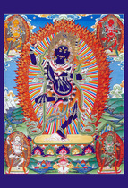 Black anger mother Anger Buddha mother Empty line mother portrait Thangka map to help you wisdom and sorrow Buddha painting Shuyuan Plastic seal