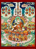 Buddha Portrait Tie of the Grand Satisfactory Dragon Chinning Ti Ninning Ma Paillian Teacher Converted to Donka Phase Paper Double-Face Plastic Packaging