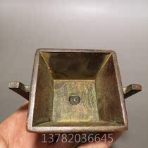 Antique old brass warehouse ashtray incense burner home furnishings crafts antique bronze collection