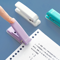 Can get excellent single hole punch hipster mini punching machine portable round loose-leaf ring Hand Book student binding Book Office learning stationery book hole machine DIY file