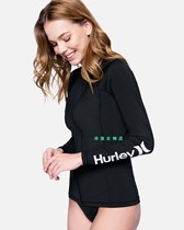 Spot Hurley surf sunscreen quick-drying long-sleeved jacket zipper thin swimsuit split anti-wear snorkeling women