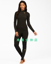 Billbong 4 3mm whole body surf cold suit wet suit Wetsuit diving suit snorkeling padded female Full Wetsuit