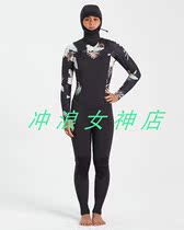 Biilabong4mm wearing hats surfing winter clothes diving suit warm and thick winter deep diving snorkeling seaside women