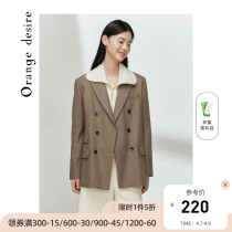 Orange Desire Getattoo Suit Jacket Woman 2022 Chun New Retro Inn Wind West suit little subblouse