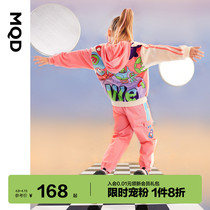MQD Tong mounted girls back large pattern Lianhood 21 Fall new loose foreign air 100 lap collared blouse