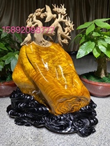 Thuja root carving Ebony Golden Sannan landscape flowers and birds farmhouse living room ornaments agarwood carving decoration leaflet Zhennan