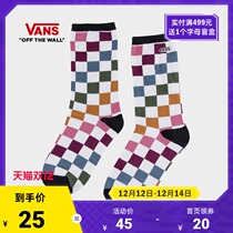 (Double 12)Vans Vans official color checkerboard printing sports leisure womens stockings