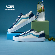 Vans Vans official blue cheese blueberry soda side stripes color color mens and womens board shoes