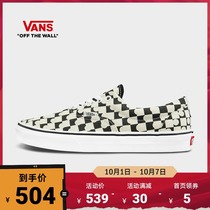 (National Day) Vans Van Ses official black and white color change fun checkerboard Mandarin duck pattern Era canvas shoes