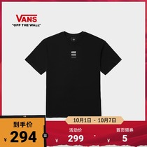 (National Day) Vans Van S official black classic LOGO men and women couples short sleeve big version of the trend T-shirt