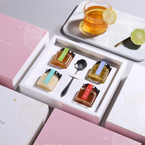 Small cans of small bottles of honey gift boxes to give people birthday gifts pure natural honey with hand gifts to give girlfriends 4 bottles