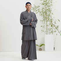Ciyuan monk suit Luohan coat Four Seasons cotton monk clothing short gown men and womens monk robe set meditation clothing monk clothing