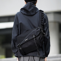 Skew Satchel Male Tide Skew Cross Tooling Function Large Capacity Single Shoulder Bag Satchel Backpack Men Postman Bag Computer Bag