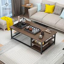 Small family style living room minimalist fashion rental table sofa middle tea table simple iron frame assembly tea table iron art