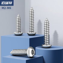 304 stainless steel semi-circular head hexagon socket self-tapping screw lengthened wood screw accessories complete M2M3M4M5M6