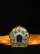 Nepal copper gilt gilt box high 10cm Tibetan Buddhism Gabu box amulet to ward off evil spirits to protect peace